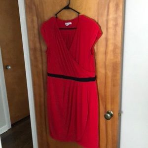 New York and Co Red faux wrap dress XL